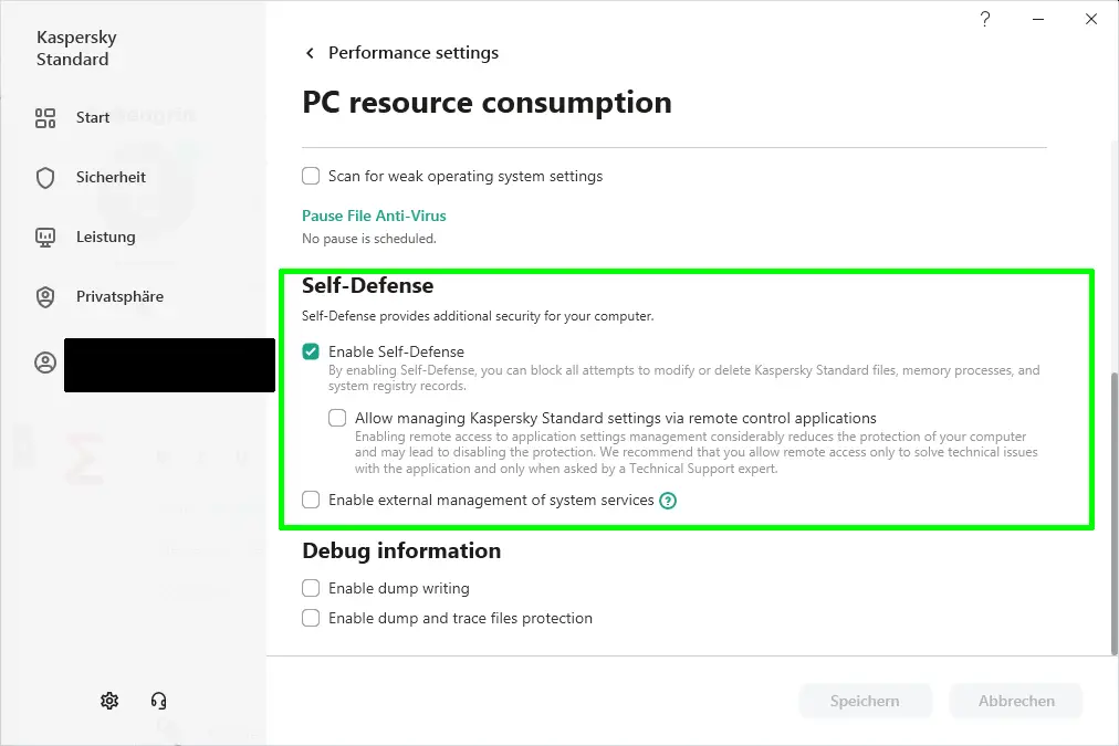 Where are the "Self-Defense" settings in Kaspersky Standard? - Kaspersky:  Basic, Standard, Plus, Premium - Kaspersky Support Forum