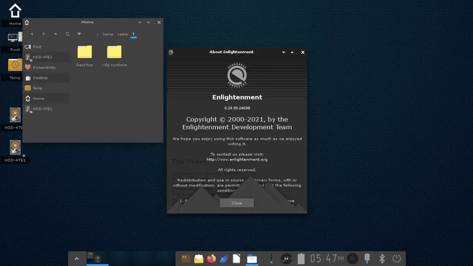 Enlightenment Desktop E25