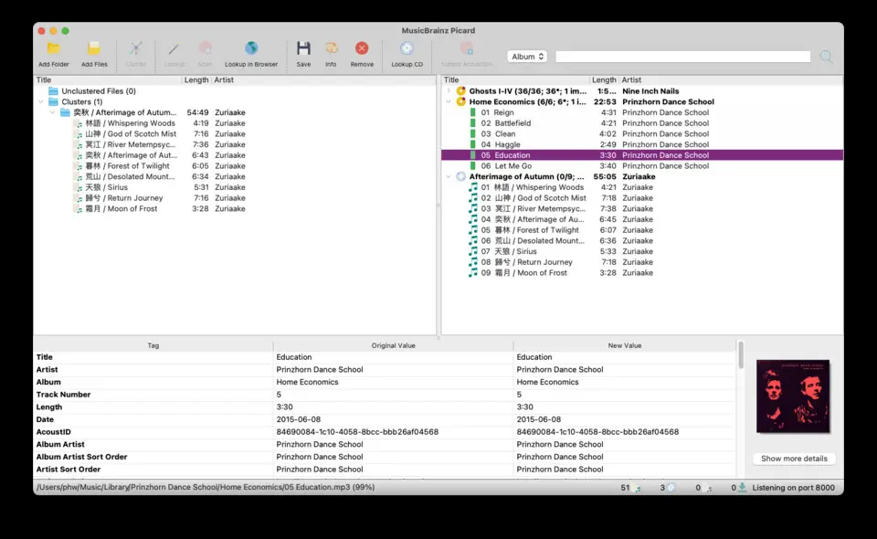 MusicBrainz Picard 2.12.3 (Mac)