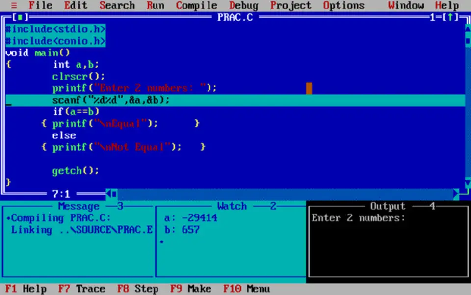 Turbo C++ IDE